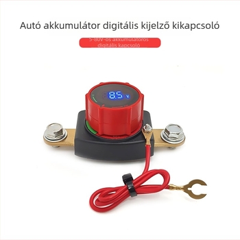 Főkapcsoló feszültség kijelzővel autóakkumulátorhoz, modell D71001, Bai bangsheng, 12-24V