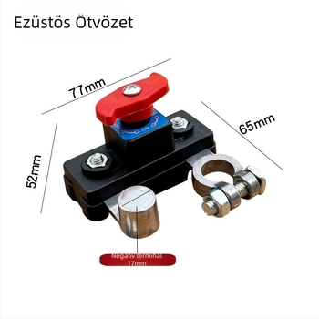 Autóakkumulátor főkapcsoló, 12V/24V, tiszta réz, autókhoz, teherautókhoz és mezőgazdasági járművekhez