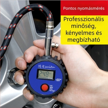 RUNDONG Auto Accessories Autó guminyomásmérő digitális kijelzővel, kiváló pontosságú elektronikus nyomásérzékelő, magáncímke elérhető