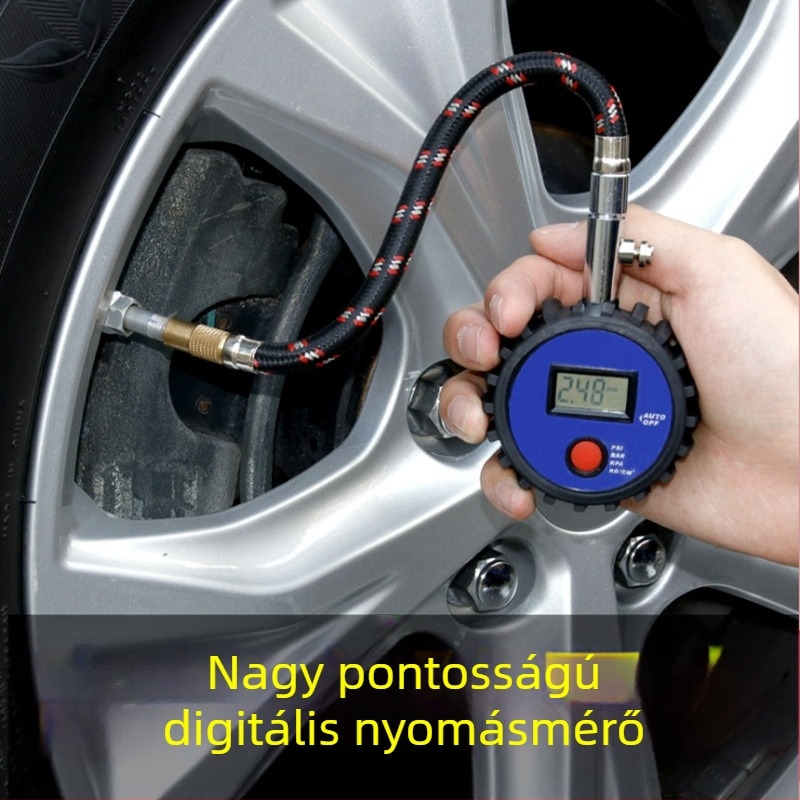 RUNDONG Auto Accessories Autó guminyomásmérő digitális kijelzővel, kiváló pontosságú elektronikus nyomásérzékelő, magáncímke elérhető