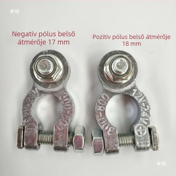 Megvastított akkumulátorterminál-klipsz mezőgazdasági járműhöz