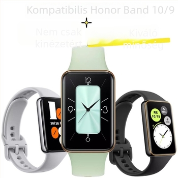 Szilikon szíj Honor Band 9/10-hez – sportos stílus, tűcsattal