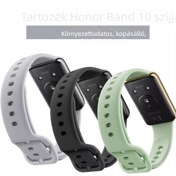 Szilikon szíj Honor Band 9/10-hez – sportos stílus, tűcsattal