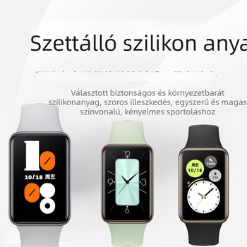 Szilikon szíj Honor Band 9/10-hez – sportos stílus, tűcsattal