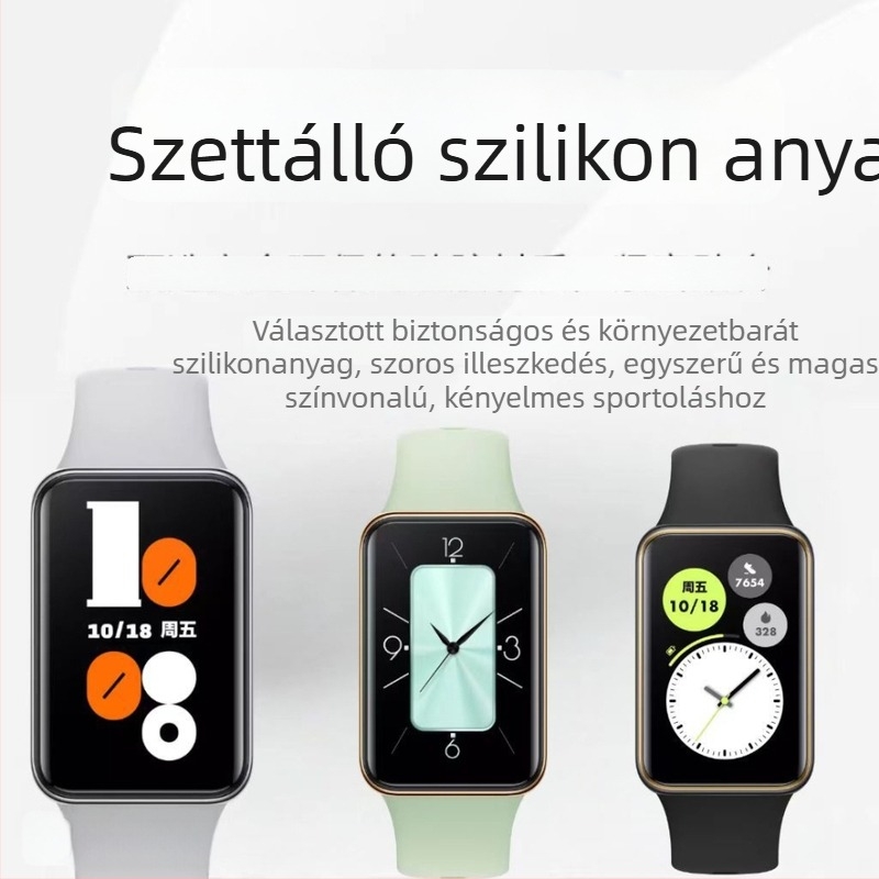 Szilikon szíj Honor Band 9/10-hez – sportos stílus, tűcsattal