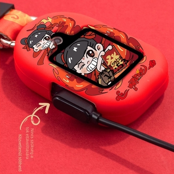 Huawei Kids Watch nyakpántos tok szilikon szíjjal, egylábas csat, testreszabható interfészméretek, tartalmaz gyöngyház tokot