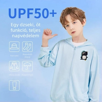 Gyerekek UV-védelmet nyújtó, légáteresztő, könnyű kültéri felső Ice Silk anyaggal, fiúk és lányok számára, szülő-gyermek készlet, nyár