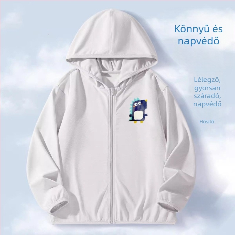 Gyerekek UV-védelmet nyújtó, légáteresztő, könnyű kültéri felső Ice Silk anyaggal, fiúk és lányok számára, szülő-gyermek készlet, nyár