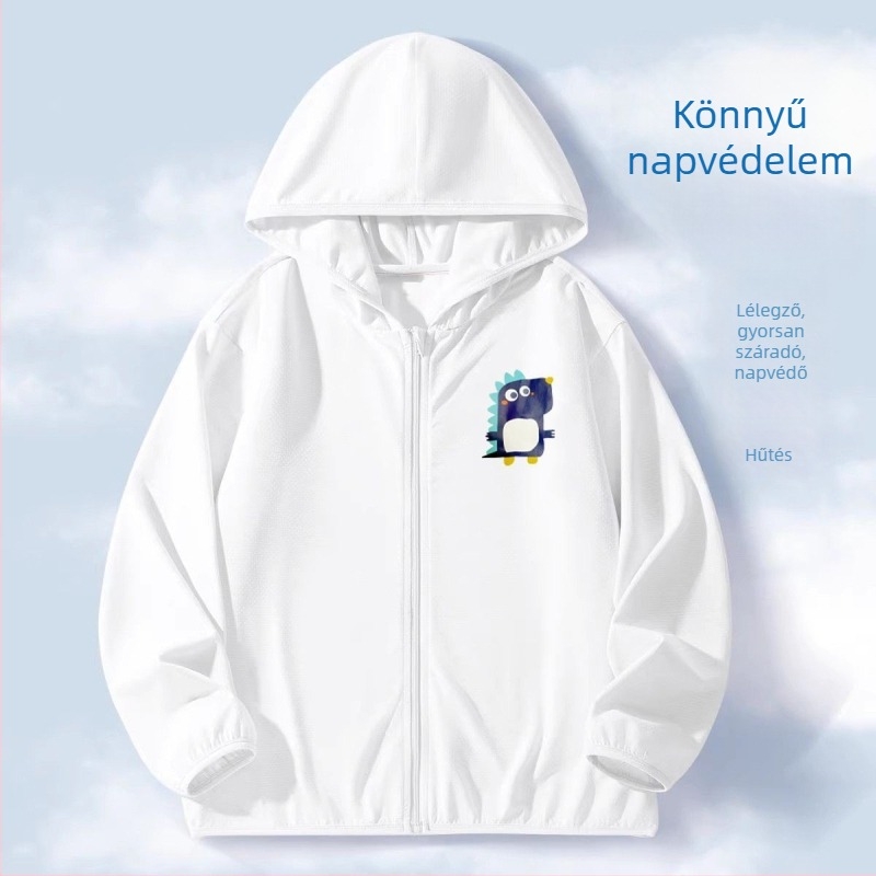 Gyerekek UV-védelmet nyújtó, légáteresztő, könnyű kültéri felső Ice Silk anyaggal, fiúk és lányok számára, szülő-gyermek készlet, nyár