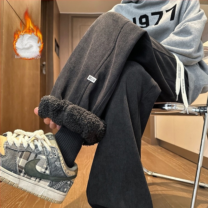 Szabadidő nadrág - lazán szabott, hosszú, középmagas derekú, téli szezon, 100% poliészter