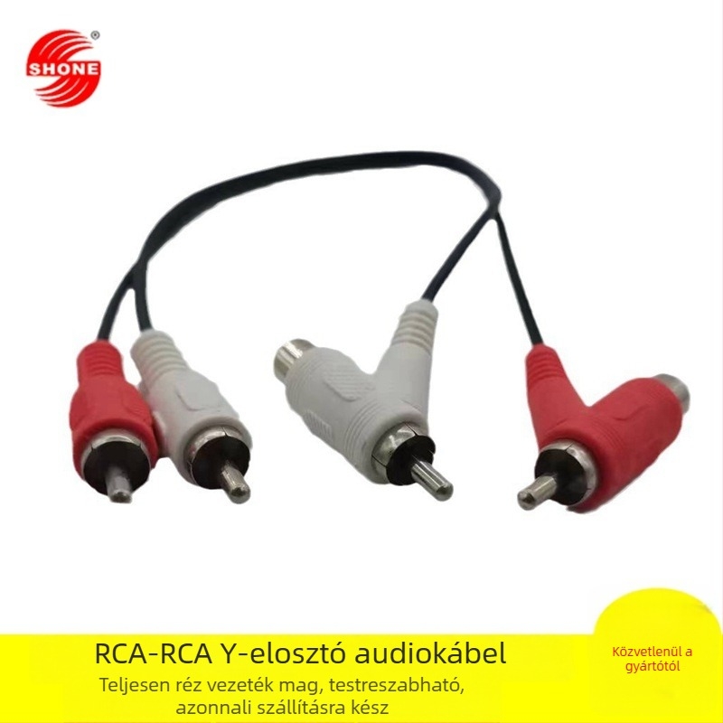 2RCA 1-2 audio kábel, nikkelezett rézmaggal, Set-Top Boxhoz
