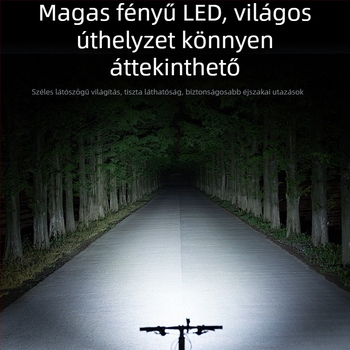 Első kerékpár világítás éjszakai tekeréshez — ultra fényes, hosszú élettartamú akkumulátor, hegyikerékpárokhoz és országúti kerékpárokhoz