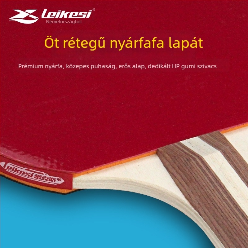 Rex LKS-2122 asztaliteniszütő, poplar alapú, revers ragasztóval, egyenes markolattal