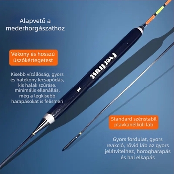 Függőleges sodrású horgászúszó — pávatoll anyaggal