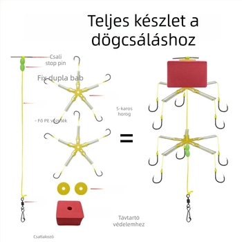 Folyami horgászhorog készlet – anti-aljzat dizájn, négyzet alakú csalihorgok karp és nagy karp számára, 8–15 horog/set, doboz 500 db
