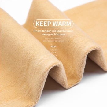 Női nylon harisnya vastag fleece béléssel, 1200D, Apple hip szabás, varratmentes sarok, egyszínű, ősz-tél