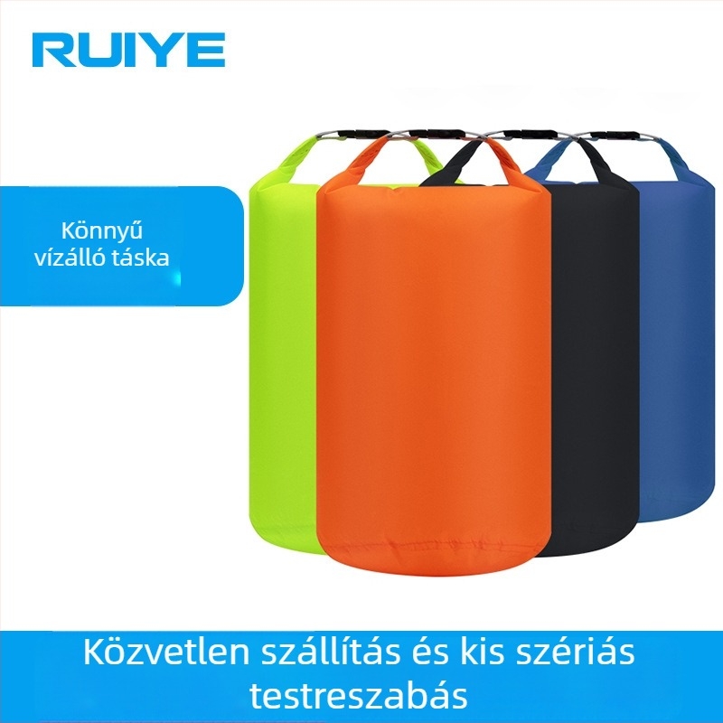 Kültéri vízálló táska poliészter tafta 210T, kapacitás 10L/20L, Rijue márka, vízálló anyag, logónyomtatás elérhető