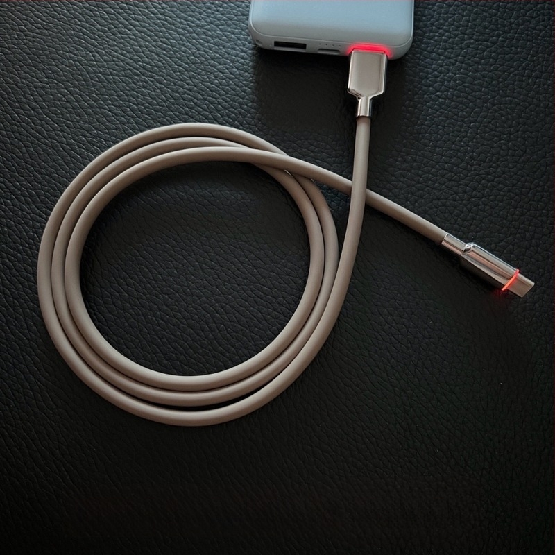 RGB világító 5,0 mm folyékony szilikon adatkábel, 100W gyorstöltés, kompatibil Huawei és iPhone 15/16