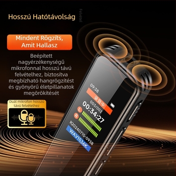 Boston A20S hangrögzítő zajcsökkentéssel, 12 órás felvétel, TF-kártya támogatás, USB 2.0, legfeljebb 999 felvétel