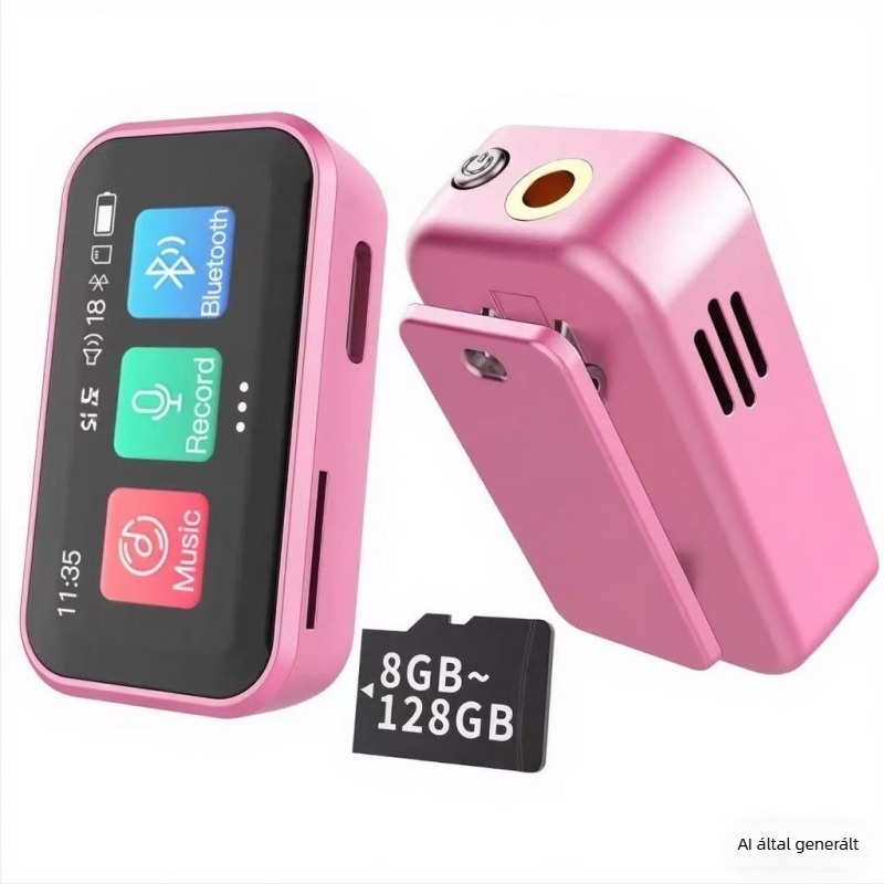 Bluetoothos MP3-lejátszó, felvétel, FM rádió, külső hangszóró, TF-kártya-támogatás