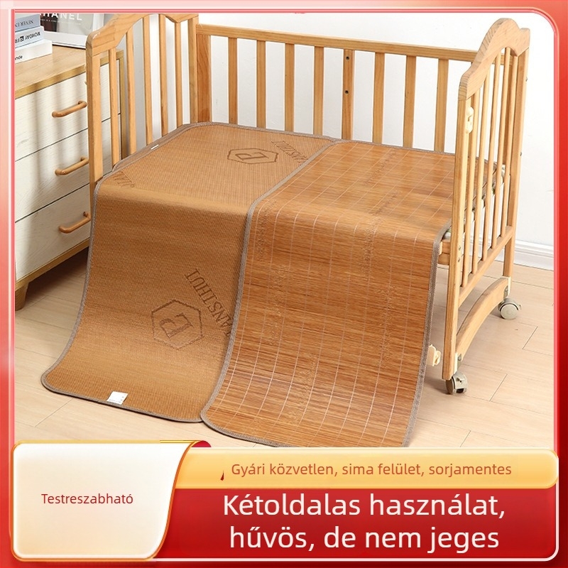 60 cm bambusz nyári matrac babáknak, egyágyas ágyhoz, kétoldalas ice-silk