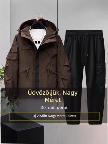 2025 téli férfi nagy méretű munkaruha szett