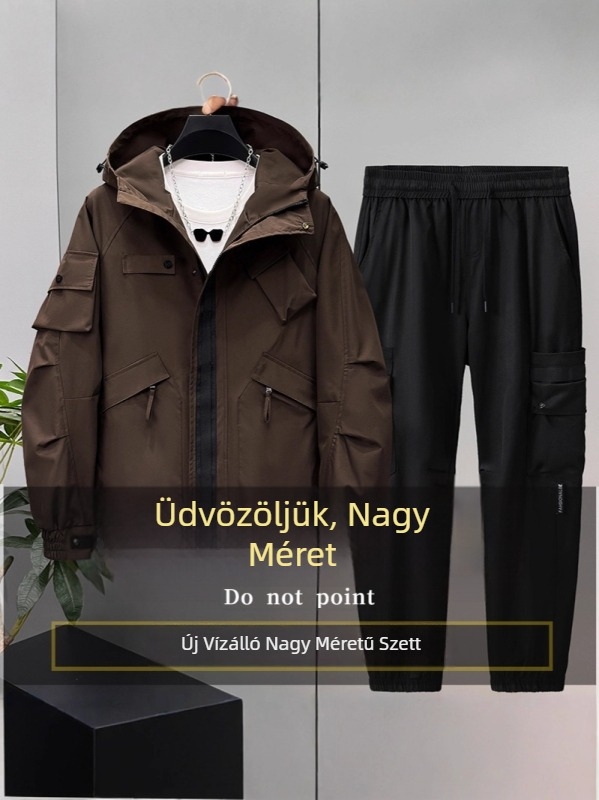 2025 téli férfi nagy méretű munkaruha szett