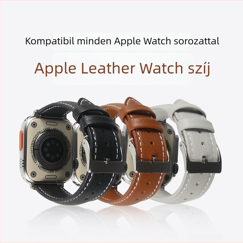 Dehang Apple Leather óraszíj Apple Watch-hoz – DH-106, Valódi bőr, Tűcsatos csat