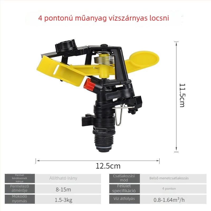 360°-os forgó turbinos öntözőfej kerthez