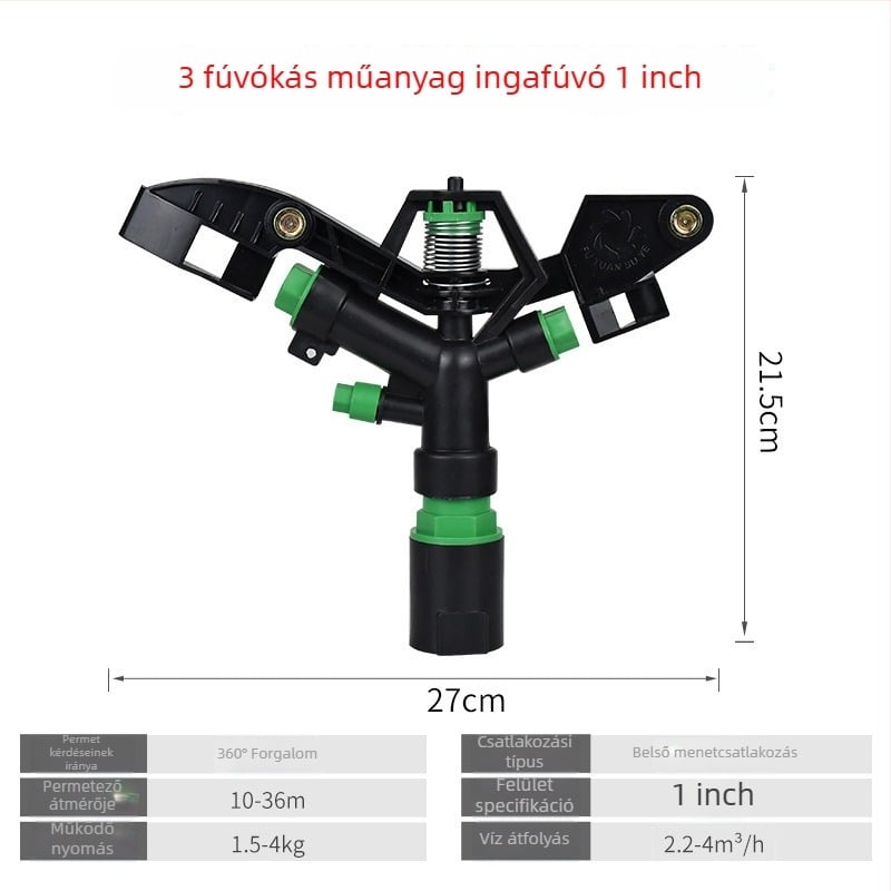 360°-os forgó turbinos öntözőfej kerthez