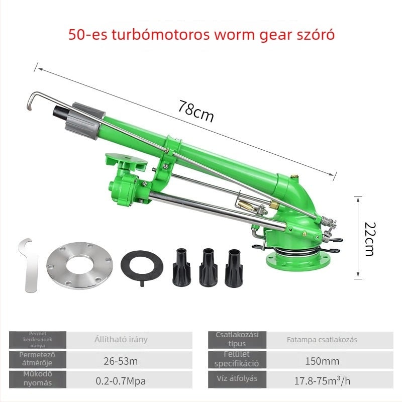 360°-os forgó turbinos öntözőfej kerthez