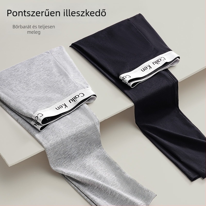 Férfi tiszta pamut melegítő alsó – könnyű őszi-téli alapréteg, egyszínű, 95–100% pamut, combed cotton, 161–180 g/m², egyes réteg