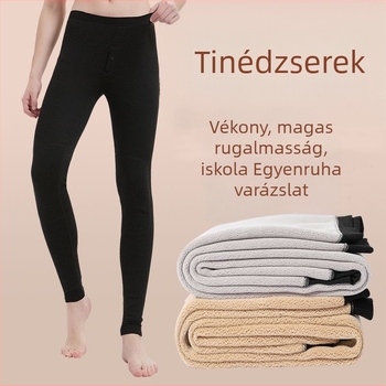 Férfi termikus nadrág, akril rostból, extravastag anyag, 3/4 hossz, elasztikus, egyrétegű