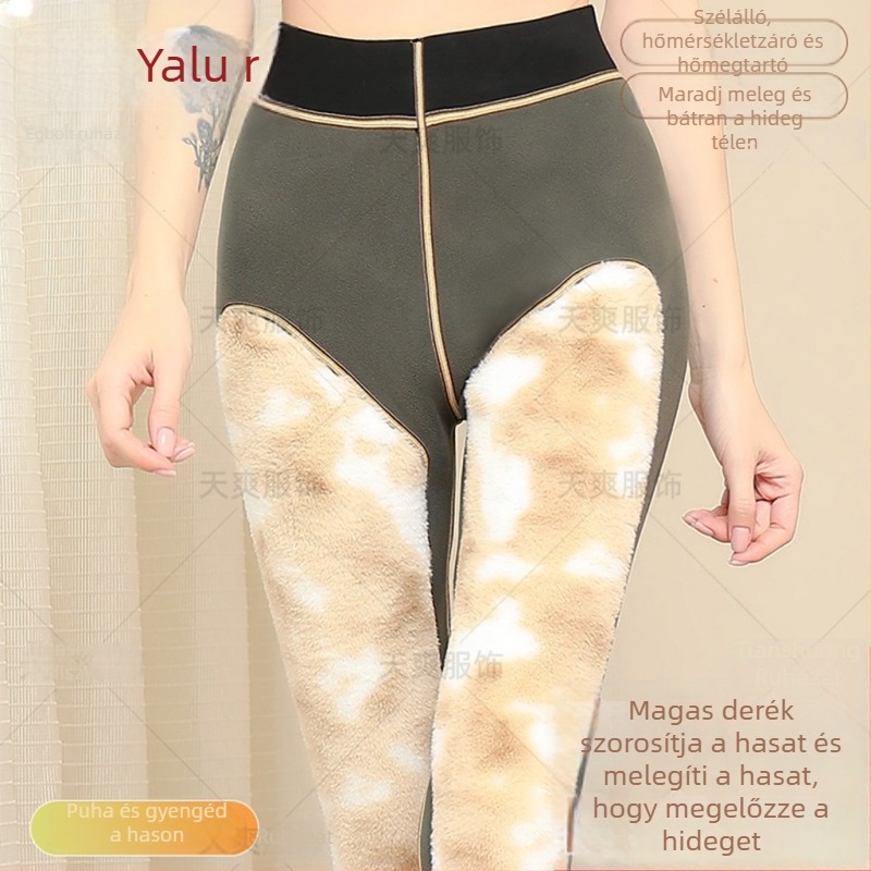 Unisex termos nadrág velúr térd- és deréktámaszzal, Derong viszkóz anyagból, extra vastag 401–500 g/m², hossz 9/10