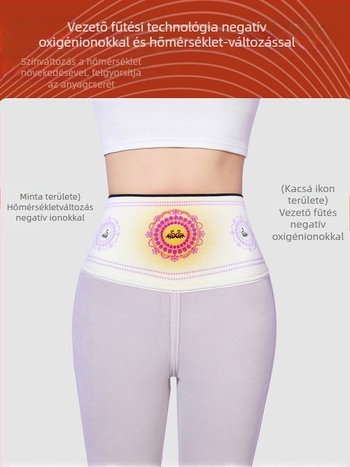 Női nylon nadrág libapúppal töltött, magas derekú, haskontrollal, fleece bélés, szoros szabású, vastag és meleg téli viselet