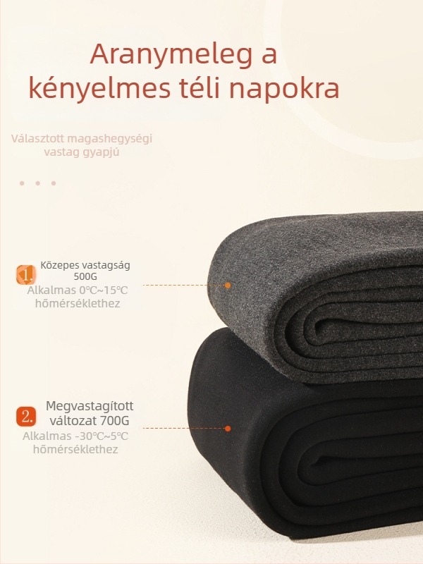 Női gyapjú‑keverékes termikus nadrág egyrészes, magas derekú, vast kötött, meleg téli viselet