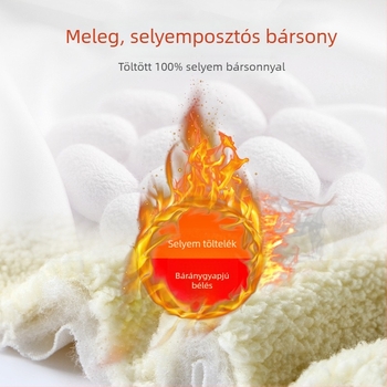 Női téli nadrág magas derekú, ultra vastag, 3D mintázat, silhouette Slim Fit, ceruza stílusú, poliészter és mulberry selyem keverék