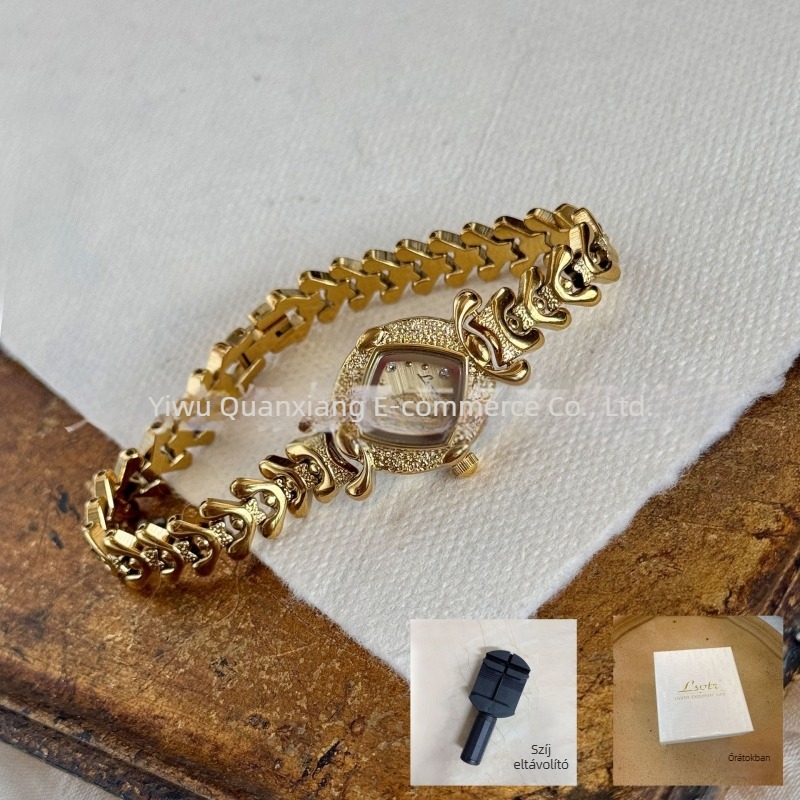 LSVTR női kvarc karóra rombusz alakú számlappal, fémből készült tokkal, 30M vízállósággal