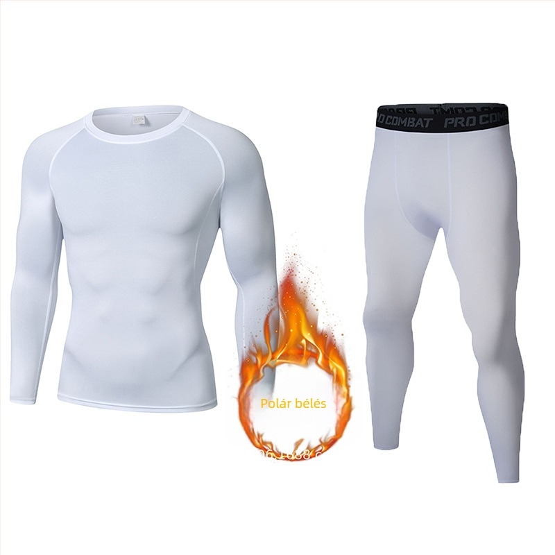 Uniszex fleece sport szett őszi-téli időszakra, gyorsan száradó futás és síeléshez