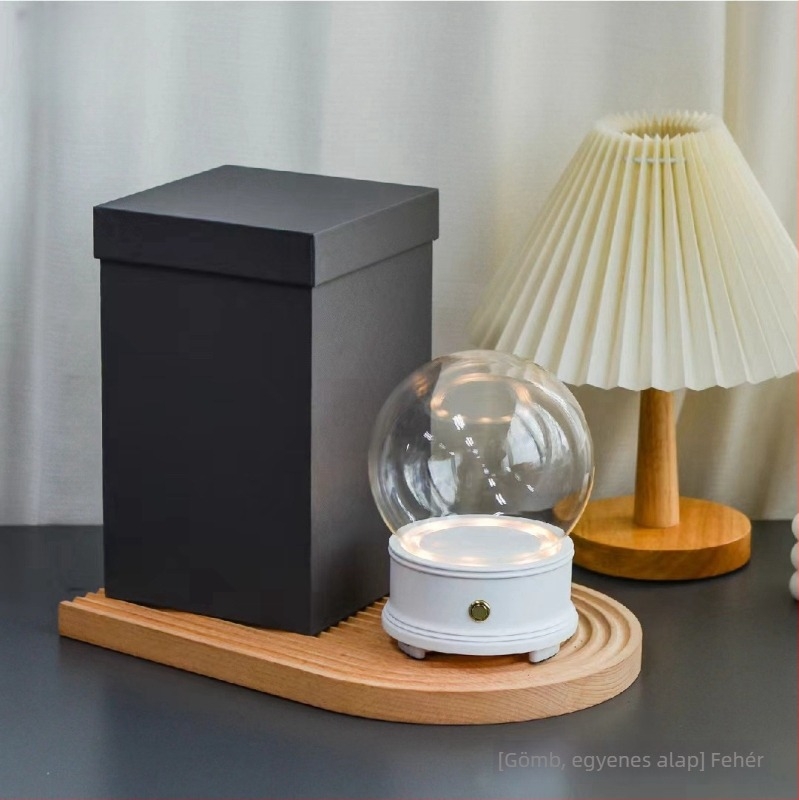 Flower Encounter Bluetooth hangszóró LED világítással, üvegfedél alatt, mini táj dísz gyanta