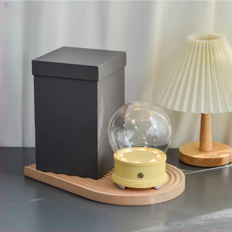 Flower Encounter Bluetooth hangszóró LED világítással, üvegfedél alatt, mini táj dísz gyanta