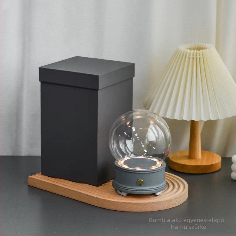 Flower Encounter Bluetooth hangszóró LED világítással, üvegfedél alatt, mini táj dísz gyanta