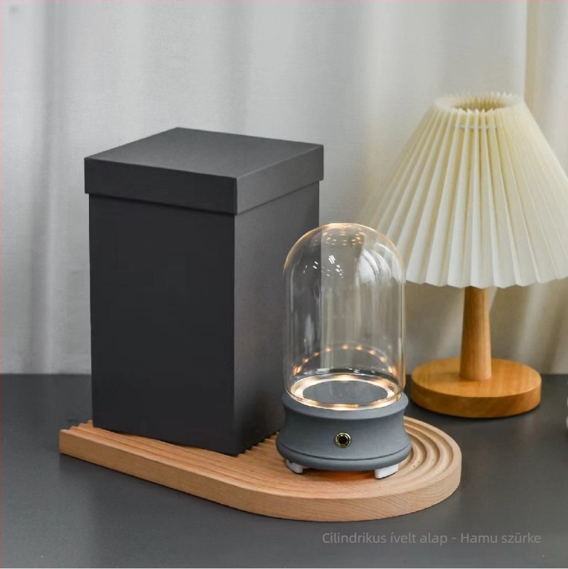 Flower Encounter Bluetooth hangszóró LED világítással, üvegfedél alatt, mini táj dísz gyanta