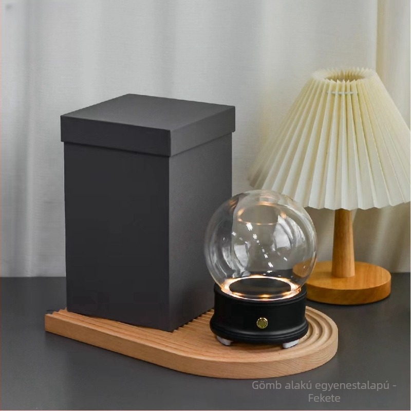 Flower Encounter Bluetooth hangszóró LED világítással, üvegfedél alatt, mini táj dísz gyanta