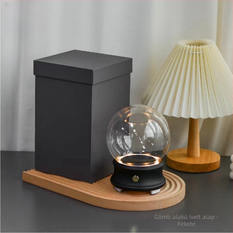 Flower Encounter Bluetooth hangszóró LED világítással, üvegfedél alatt, mini táj dísz gyanta