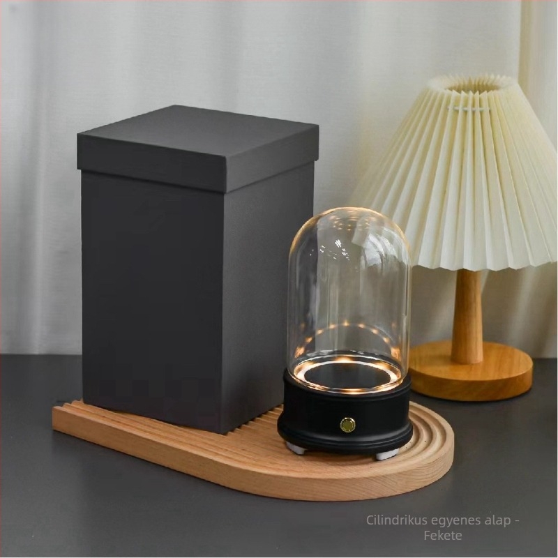 Flower Encounter Bluetooth hangszóró LED világítással, üvegfedél alatt, mini táj dísz gyanta