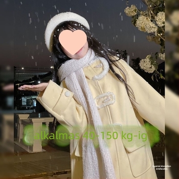 Chenille kapucnis női kabát közepes hosszúságú, 3/4-es ujjak, zsebek