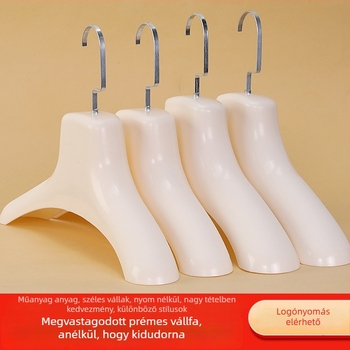 Szőrme kabátokhoz készült ruhakasztó, széles vállú, műanyag vázzal, 80–99% új műanyag, nők és férfiak számára