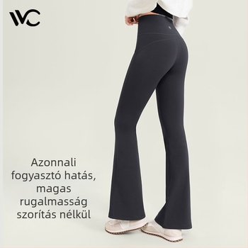 VVC női casual nadrágok – poliészter rostból, magas elasztikusság, enyhén bővülő fazon, 2025 ősz