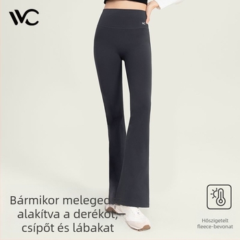 VVC női casual nadrágok – poliészter rostból, magas elasztikusság, enyhén bővülő fazon, 2025 ősz